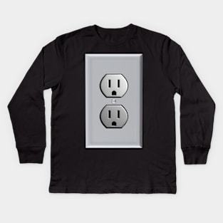 Power Outlet Kids Long Sleeve T-Shirt